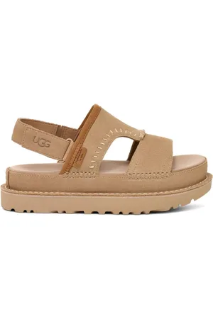 UGG Buty, Kobieta, Beżowy, 39 EU, Beżowe Skórzane Sandały Regenerate