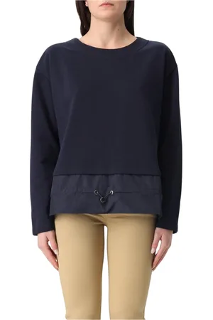 FAY Bluzy, Kobieta, Niebieski, XS, Stylowy Layered Hem Sweatshirt