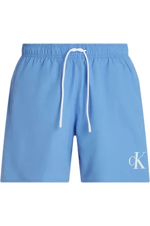 Calvin Klein Stroje kąpielowe, Mężczyzna, Niebieski, 2XL, Niebieskie Szorty Regular Fit