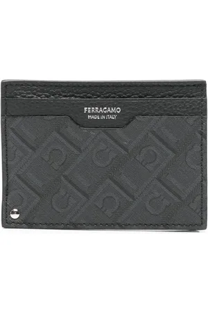 Salvatore Ferragamo Akcesoria, Mężczyzna, Szary, ONE SIZE, Skóra, Portfel
