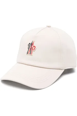 Moncler Akcesoria, Kobieta, Beżowy, ONE SIZE, Bawełna, Czapka z Daszkiem Baseball z Naszywką Logo