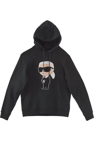 Karl Lagerfeld Bluzy, Mężczyzna, Czarny, XL, Bawełna, Swetry & Bluzy z kapturem