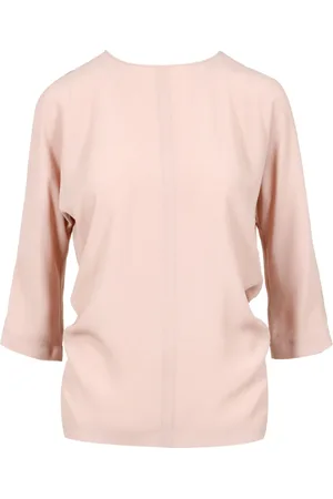 Nº21 Bluzki, Kobieta, Różowy, 2XL, Bawełniana Koszula z Okrągłym Dekoltem i Rękawami 3/4