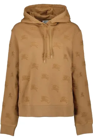 Burberry Bluzy, Kobieta, brązowy, M, Len, Stylowe Bluzy i Swetry z Kapturem