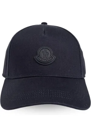 Moncler Akcesoria, Mężczyzna, Niebieski, ONE SIZE, Granatowa czapka baseballowa z logo