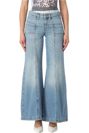 Diesel Jeansy, Kobieta, Niebieski, W30, Denim, Klasyczne dżinsy z dopasowaniem