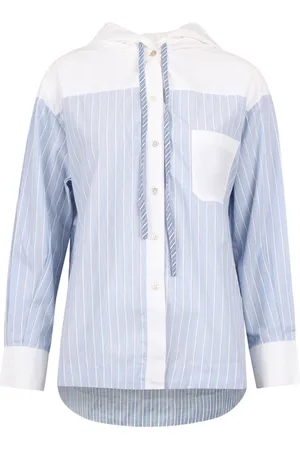 SEA Bluzki, Kobieta, Niebieski, XS, Paski Bluza z Kapturem
