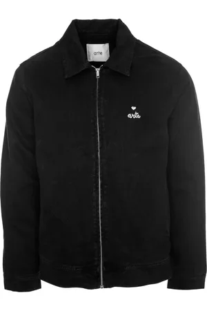 Arte Antwerp Kurtki, Mężczyzna, Czarny, 2XL, Kurtka z zamkiem i logo serca