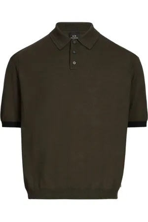 Armani Exchange Koszulki, Mężczyzna, Zielony, XL, Zielony Polo z Elastanu