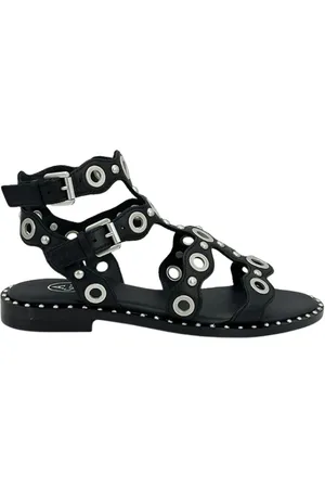 Ash Buty, Kobieta, Czarny, 40 EU, Czarna Pop Up Skórzana Sandał