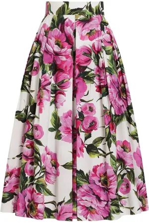 Dolce & Gabbana Spódnice, Kobieta, Wielobarwność, XS, Midi Rozkloszowane Spódnice