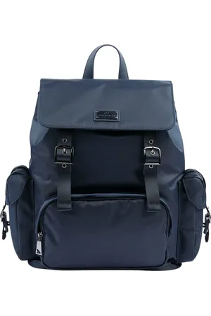 Paul & Shark Torebki, Mężczyzna, Niebieski, ONE SIZE, Nylon, Plecak Nylonowy z Wykończeniem Skóry