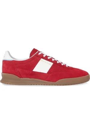 Paul Smith Buty, Mężczyzna, Czerwony, 43 EU, Zamsz, Czerwone Zamszowe Trampki na Sznurowadła
