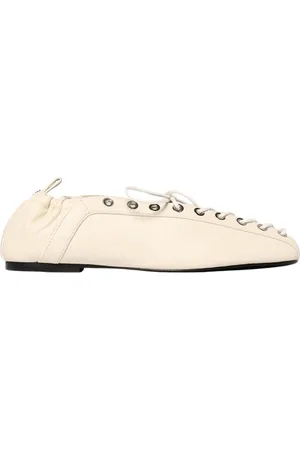 Ganni Buty, Kobieta, Biały, 39 EU, Eleganckie białe baletki