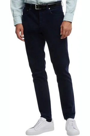 Brooks Brothers Spodnie, Mężczyzna, Niebieski, W36, Milano Spodnie Slim-Fit, Sztruks