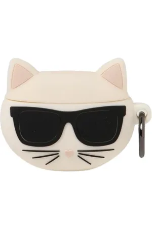 Karl Lagerfeld Akcesoria, Mężczyzna, Biały, ONE SIZE, Choupette Air Pods Etui Pokrowiec Ochronny