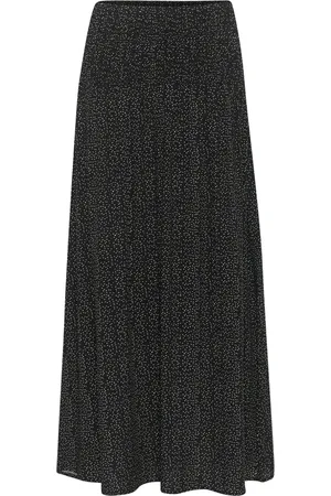 Saint Tropez Spódnice, Kobieta, Czarny, L, Spódnica Mini Dot ze Smockowanym Pasem