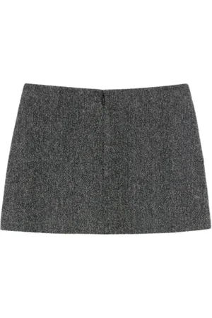 Pinko Spódnice, Kobieta, Szary, M, Tweed, Szara Spódnica Mini A-line z Tweedu