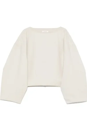 Entire Studios Koszulki, Kobieta, Beżowy, XS, Fondant Boat Neck Jumper
