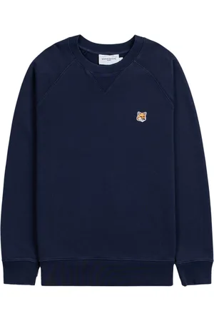 Maison Kitsuné Bluzy, Mężczyzna, Niebieski, S, Stylowe Swetry