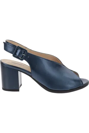 Nero Giardini Buty, Kobieta, Niebieski, 36 EU, Skórzane Sandały Damskie Stylowy Komfort