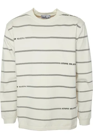 Stone Island Koszulki, Mężczyzna, Biały, L, Bluza z nadrukiem na całej powierzchni