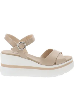 Nero Giardini Buty, Kobieta, Beżowy, 38 EU, Skórzane Sandały Damskie Eleganckie i Wygodne