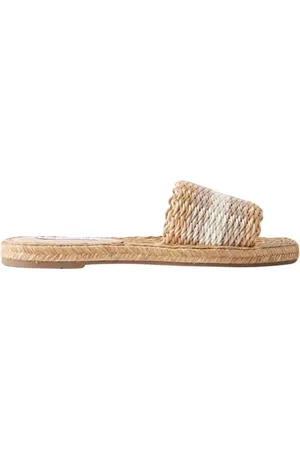 Aquazzura Buty, Kobieta, Beżowy, 39 EU, Płaskie sandały na plażowe dni