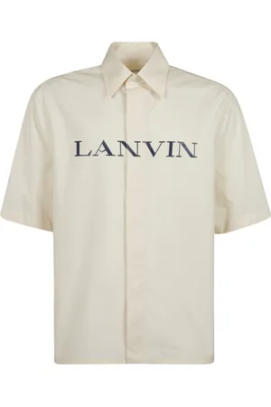 Lanvin Koszule, Mężczyzna, Beżowy, S, Bawełna, Koszulka z nadrukiem