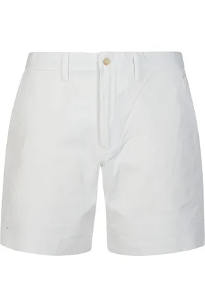 Ralph Lauren Szorty, Mężczyzna, Biały, W36, Klasyczne Spodenki z Płaskim Przodem