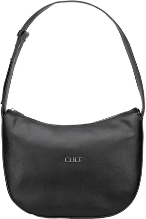 Cult Torebki, Kobieta, Czarny, ONE SIZE, Czarna Hobo Damska Torebka dla Nowoczesnych Kobiet