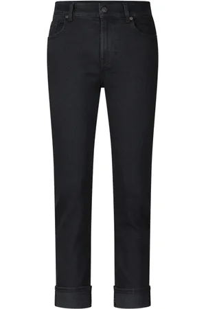 7 for all Mankind Jeansy, Kobieta, Czarny, W32, Wygodne jeansy o prostych nogawkach