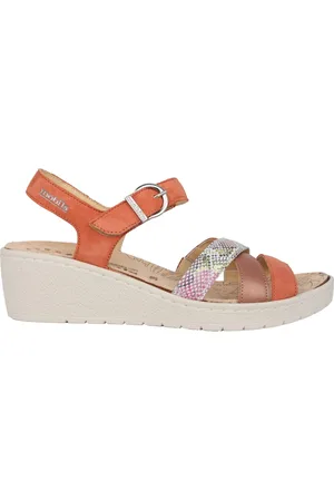Mephisto Buty, Kobieta, Pomarańczowy, 39 EU, Zamsz, Szerokie Sandały Pomarańczowe - Pietra
