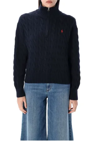 Ralph Lauren Swetry, Kobieta, Niebieski, S, Odzież damska Dzianina Hunter Navy Ss 25