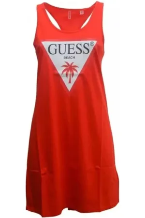 Guess Sukienki, Kobieta, Czerwony, XS, Sukienka z logo Cherry Bloom