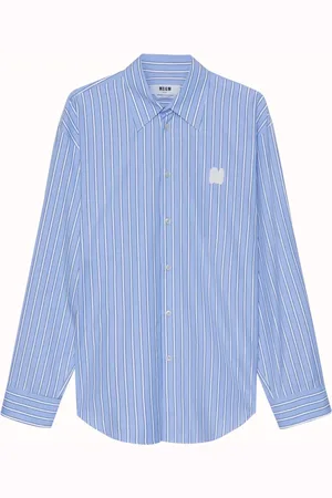 Msgm Koszule, Mężczyzna, Niebieski, XL, Niebieska Koszula dla Mężczyzn