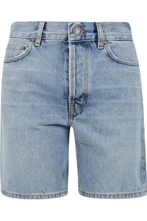 Fiorucci Szorty, Kobieta, Niebieski, W28, Denim, Szorty dżinsowe z prostą nogawką