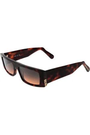 GCDS Akcesoria, unisex, brązowy, ONE SIZE, Brązowe Okulary Przeciwsłoneczne Prostokątne Gradient Ochrona UV