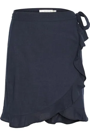 INWEAR Spódnice, Kobieta, Niebieski, XS, Spódnica z falbaną