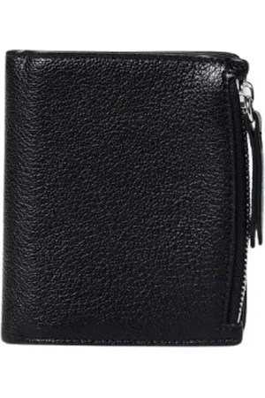 Maison Margiela Akcesoria, Mężczyzna, Czarny, ONE SIZE, Czarna Skórzana Portmonetka Zip Around