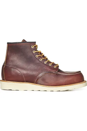 Red Wing Buty, Mężczyzna, brązowy, 42 EU, Zamsz, Brązowe skórzane botki z sznurowaniem