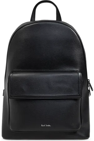 Paul Smith Torebki, Mężczyzna, Czarny, ONE SIZE, Skóra, Skórzany plecak z logo