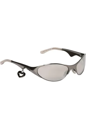 Acne Studios Akcesoria, Mężczyzna, Szary, ONE SIZE, Srebrne Eleganckie Okulary przeciwsłoneczne z ochroną UV