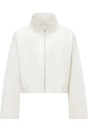 Drykorn Kurtki, Kobieta, Beżowy, S, Elegancka Kurtka z dzianiny w Ecru