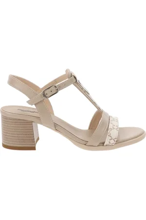 Nero Giardini Buty, Kobieta, Beżowy, 35 EU, Skórzane Sandały Damskie Elegancki Styl