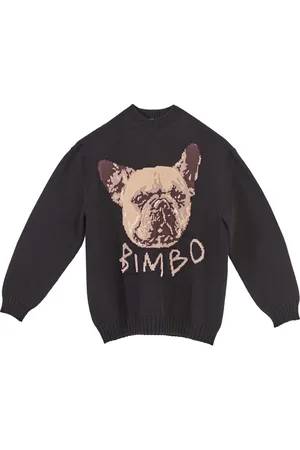 Moschino Swetry, Kobieta, Czarny, S, Czarny Oversize Sweter z Dżerseju Jacquard