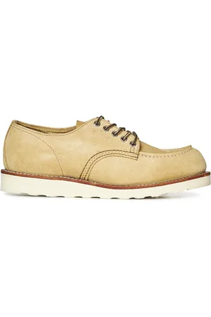 Red Wing Buty, Mężczyzna, Beżowy, 41 EU, Len, Beżowe Buty Flat z Zapięciem Tubularnym