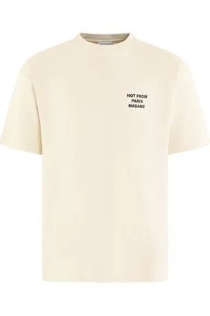 Drôle de Monsieur Koszulki, Mężczyzna, Beżowy, XL, Męska koszulka T-Shirt ze sloganem