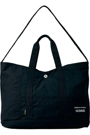 Comme des Garçons Torebki, Mężczyzna, Czarny, ONE SIZE, Nylon, Panel Logo Print Tote Bag