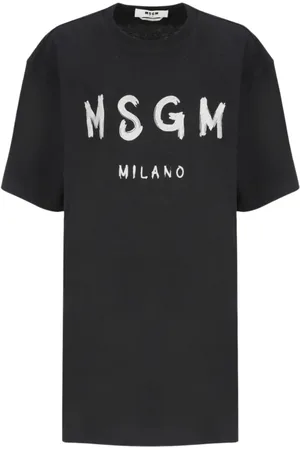 Msgm Sukienki, Kobieta, Czarny, M, Elegancka Czarna Sukienka Midi z Falbanami